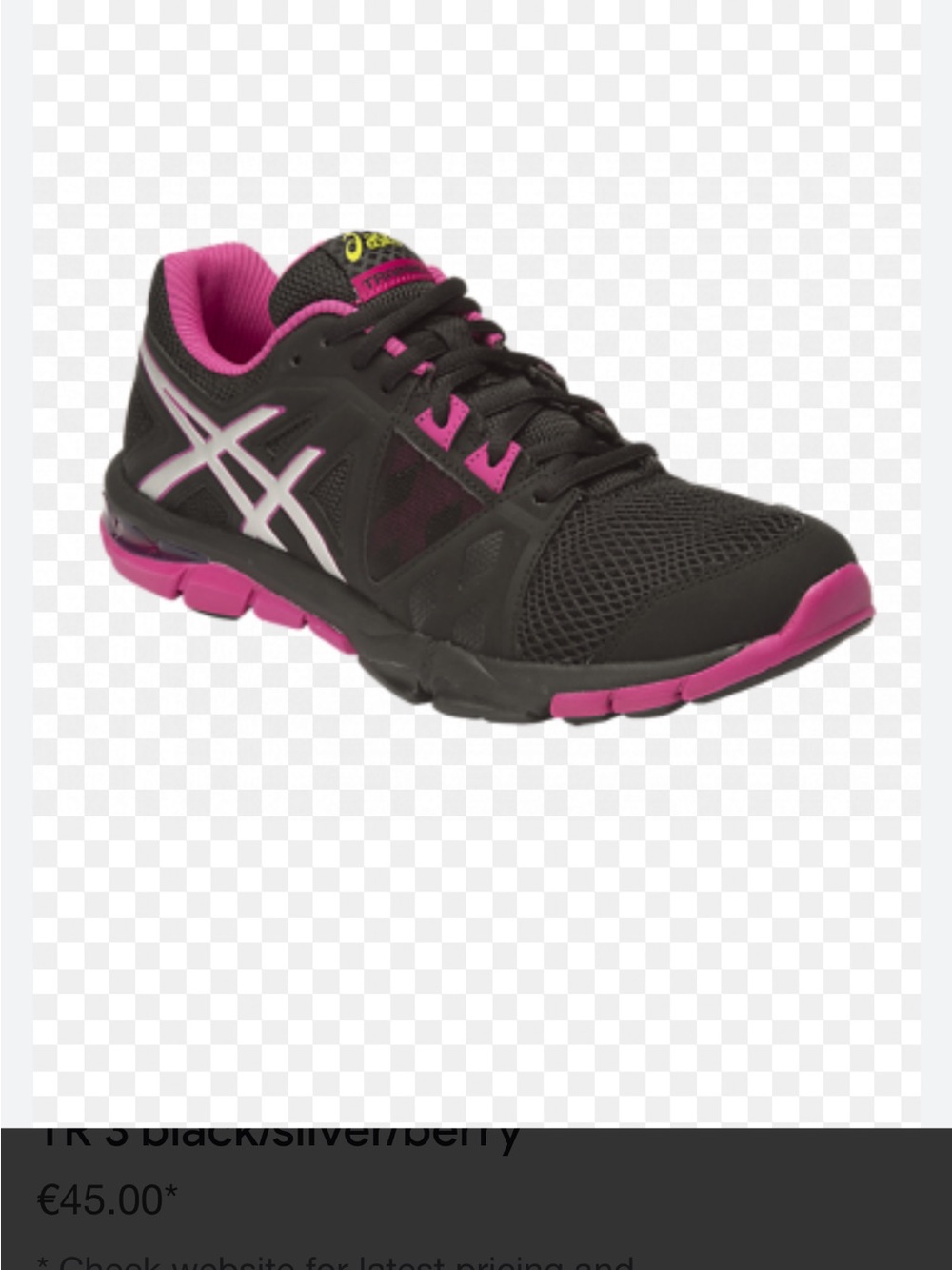 ⭐️NIB⭐️Asics Women's Gel-Craze Size 8 Black and Berry Athletic Running Shoe